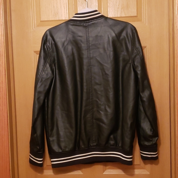Faux Leather Varsity Jacket - Picture 2 of 2